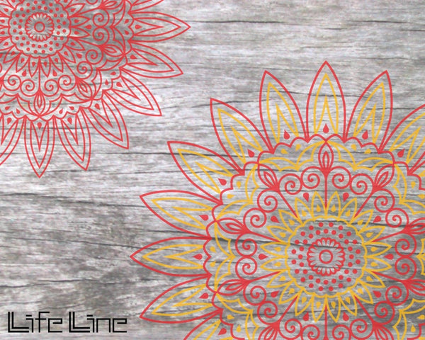 Plotterdatei - "Blumen-Mandala" - LifeLine Gestaltung