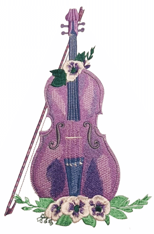 Stickdatei - "Geige" - Stickzebra