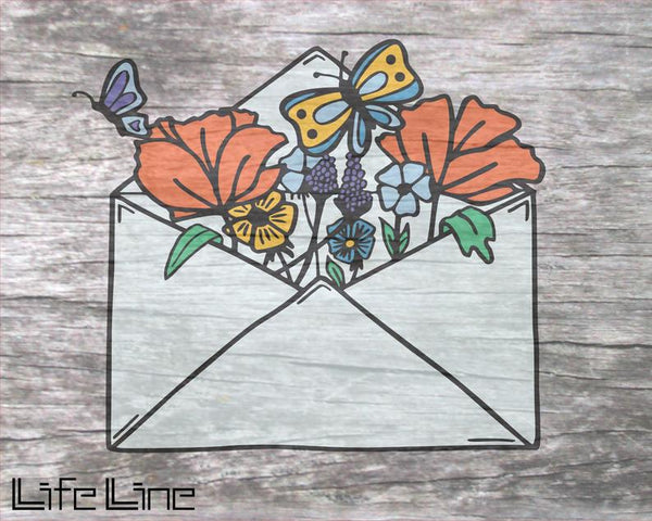 Plotterdatei - "Blumenumschlag" - LifeLine Gestaltung