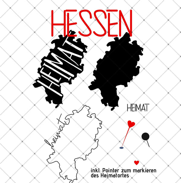 Plotterdatei - "Heimat - Hessen" -  Daddy2Design