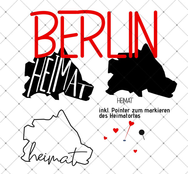 Plotterdatei - "Heimat - Berlin" -  Daddy2Design