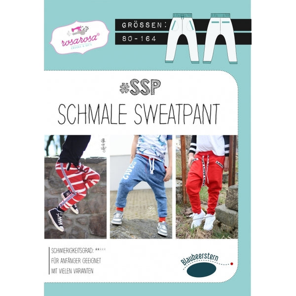 Schnittmuster - "Schmale Sweatpants" - Hose - Rosarosa