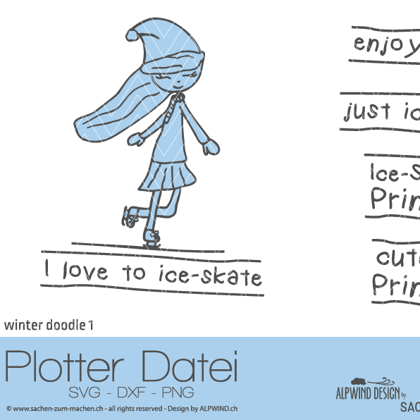 Plotterdatei -"Winter Doodle #1" - Alpwind