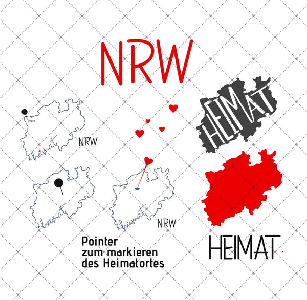 Plotterdatei - "Heimat - NRW" -  Daddy2Design