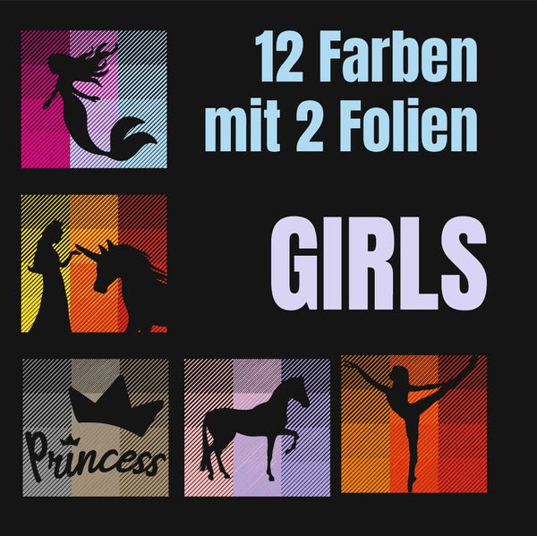 Plotterdatei - "12-Farben Girls" -  Daddy2Design
