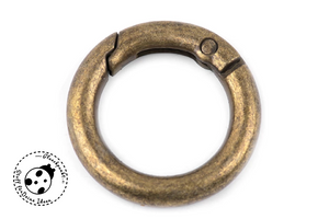 Metall-Ring/Karabiner/Karabinerhaken - "Metall rund" - 18 mm