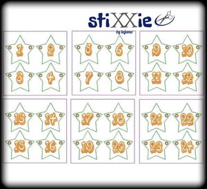 Stickdatei - "ITH Adventskalender oder Geschenkesäckchen 13x18 & 16×26" - Stixxie