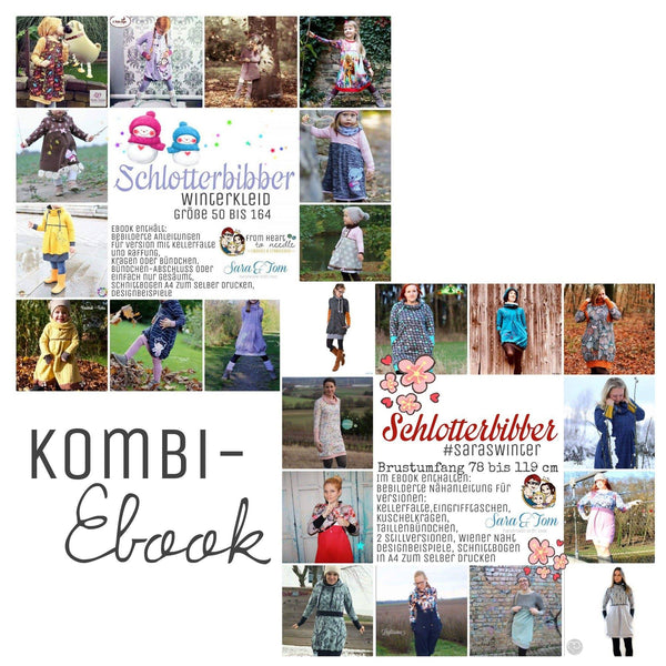 Kombi-eBook - "Schlotterbibber #SarasWinter" - Kleid/Pullover - From Heart to Needle
