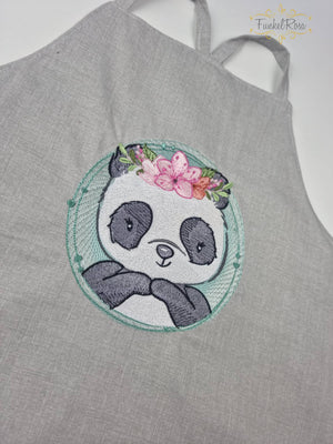 Stickdatei - "Panda mit Blumenrahmen"- Stickzebra