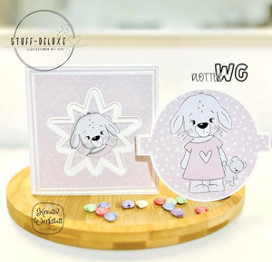 DigiStamp - "Hase Polly Mädchen" - Stuff-Deluxe