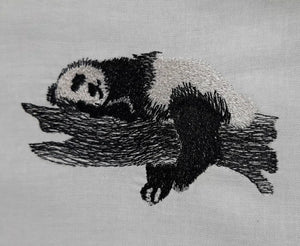 Stickdatei - "Schlafender Panda"- Stickzebra