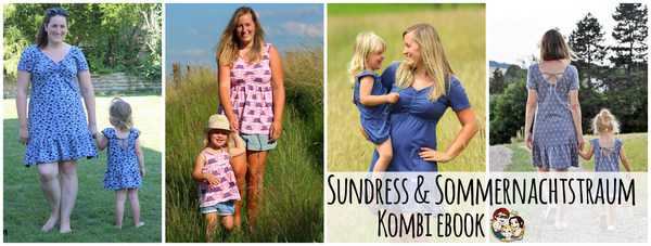 Kombi-eBook - "Sundress & Sommernachtstraum" - Shirt/Kleid - From Heart to Needle - Glückpunkt.