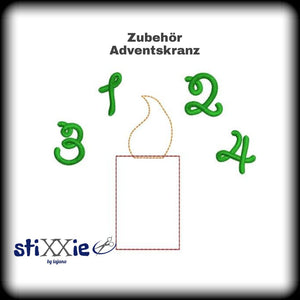 Stickdatei - "Adventsgesteck ITH 26x16" - Stixxie