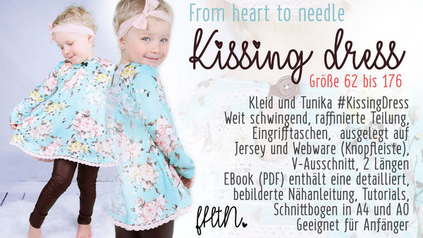 eBook - "Kissing Dress" - Kleid - From Heart to Needle - Glückpunkt.