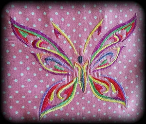 Kombi-Stickdatei - "Schmetterling Papillon Color 10x10 & 16×26" - Stixxie