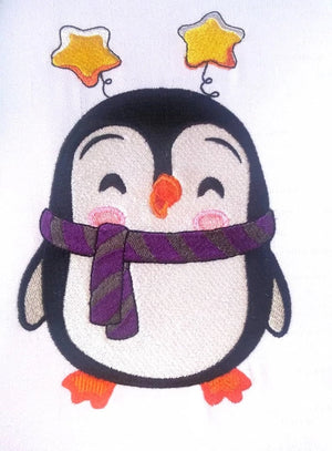 Stickdatei - "Pinguin Set Christmas Friends" - Stickzebra