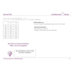 eBook - "Summertwist" - Top/Kleid - Schnittherzchen