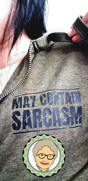 Plotterdatei - "May contain sarcasm" - Oma Plott