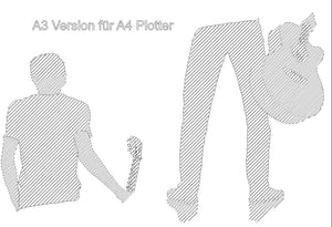 Plotterdatei - "GitarrenMann" - Design - Daddy2Design