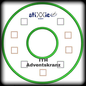 Stickdatei - "Adventskranz ITH 20x20" - Stixxie