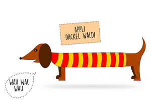 Applikationsvorlage - "Dackel Waldi" - Nealina