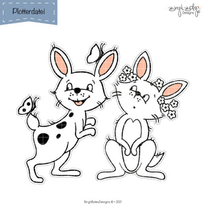 Plotterdatei - "Bunnies Flecki & Poppy" - Birgit Boley Designs