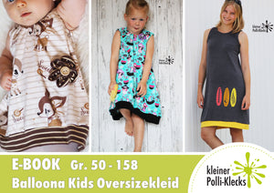 eBook - Kleid "Balloona" - Kinder - Nähen - Sommerkleid - Jerseykleid - Resteverwertung - Teilung - Kleiner Polli-Klecks - Glückpunkt.