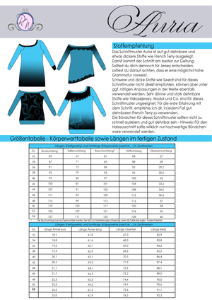 Bei diesem Angebot handelt es sich um das eBook "Auria Shirt und Kleid Damen" von Rosalieb & Wildblau. Auria ist ein bequemer und lässiger Schnitt  Nähen - Damen - Shirt - Kleid -  Glückpunkt