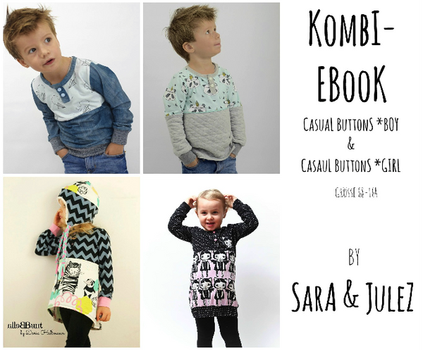 Kombi-eBook - "Casual Buttons *Boy & *Girl" - Shirt - Sara & Julez - Glückpunkt