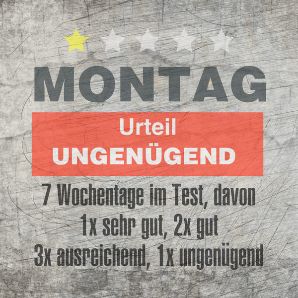 Plotterdatei - "Montag - Urteil Ungenügend" - B.Style