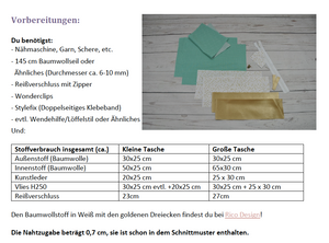 eBook - "Tasche Nicky" - Umhängetasche & Clutch - Zucker & Zimt Design