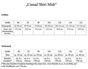 eBook - "Casual Shirt Midi" - Shirt - Schneiderline - Glückpunkt