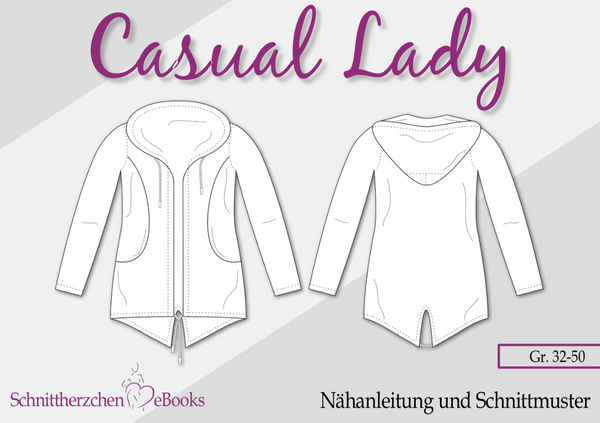 eBook - "Casual Lady" - Jacke - Schnittherzchen - Glückpunkt. 