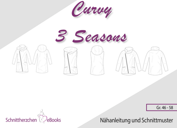 eBook - "Curvy 3 Seasons" - Jacke - Schnittherzchen - Glückpunkt. 