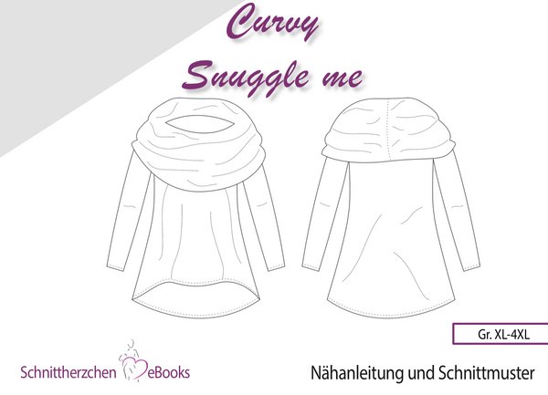 eBook - "Curvy Snuggle me" - Pullover - Schnittherzchen - Glückpunkt. 
