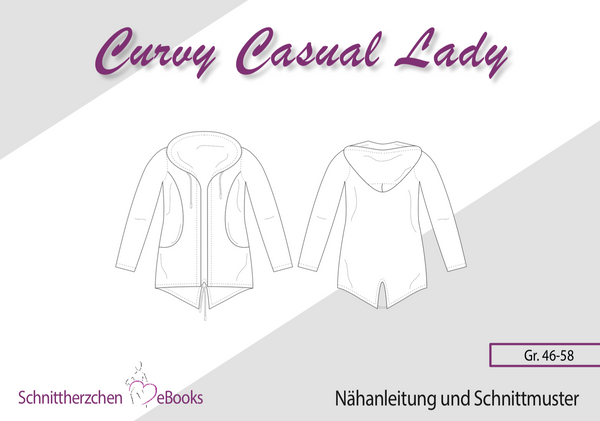 eBook - "Curvy Casual Lady" - Jacke - Schnittherzchen - Glückpunkt. 