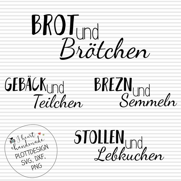 Plotterdatei - "Brot und Brötchen" - I heart Handmade