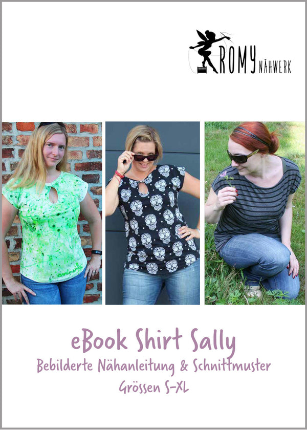 eBook - Sally - Shirt - Damen - Schnittmuster Nähen - Romy Nähwerk - Glückpunkt.