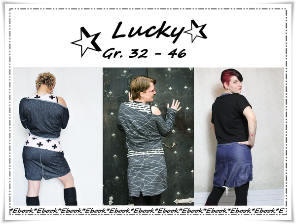 eBook - Rock "Lucky" - Damen - Nähen - Mini-Rock - Minirock - Baumwolle - Jeansrock - Jeans - Cord - Frau Ninchen - Glückpunkt.