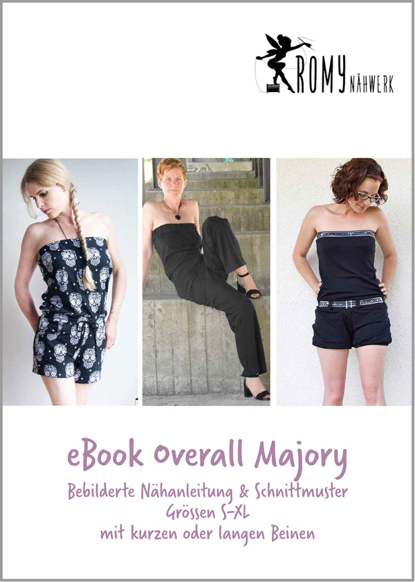 eBook - Majory - Overall - Jumper - Jumpsuit - Damen - Schnittmuster Nähen - Romy Nähwerk - Glückpunkt.
