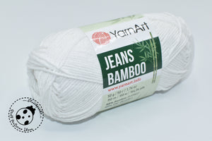 Bambus-Wolle "Jeans Bamboo" der Marke YarnArt. Elegantes, weiches unifarbenes Strickgarn mit Anti-Pilling-Behandlung, welche Pilling, sowie Fusseln verhindert. Durch die hochwertige Bambus-Qualität ist s ist auch hypoallergen.  Bambus-Wolle ist eine Strickwolle/Universalgarn und eignet sich besonders gut zum Basteln, Stricken oder Häkeln. Perfekt für die Herstellung von Kleidungsstücken, wie z.B. Jacken, Hosen, aber auch auch für Schals, Loops, etc. - Glückpunkt