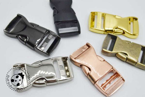 Steckschnalle "Luxury" - Gerader Steckverschluss - Für Gurtband in Breite von ca. 24 - 25 mm - Steckverschlüsse eignen sich besonders zum Befestigen von Gurten an Taschen oder Handtaschen, sowie für die Herstellung von Hundeleinen. - Steckschließe - Nähen - Taschen - Glückpunkt.