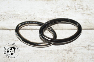 Metall-Ring/Karabiner/Karabinerhaken - "Metall oval" - 38 mm