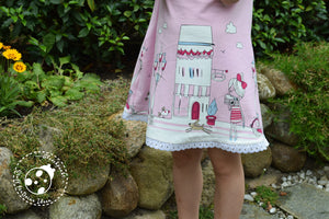 Jersey "Foto Girl", Perlen "Little Color" eBook - "Freches Früchtchen" von Bina Bambina - Shirt/Top/Kleid mit Schleifen - Nähen für Kinder - Mädchen - Sommer - Knopfleiste - Rüschen - Glückpunkt.