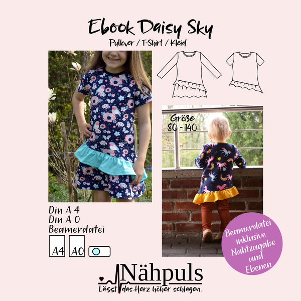 eBook - "Daisy Sky" - Pullover/Kleid - Nähpuls