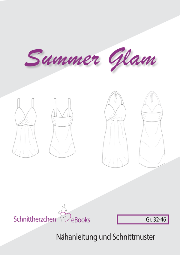 eBook - "Summer Glam" - Top/Kleid - Schnittherzchen - Glückpunkt. 