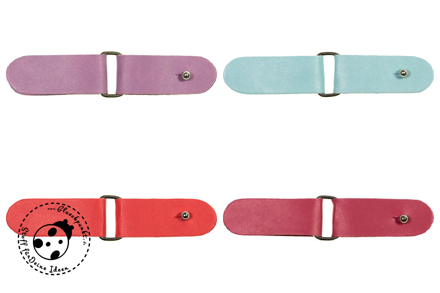 Knebelverschluss/Taschenverschluss - Elegant Color - zweiteilig -  Glückpunkt.