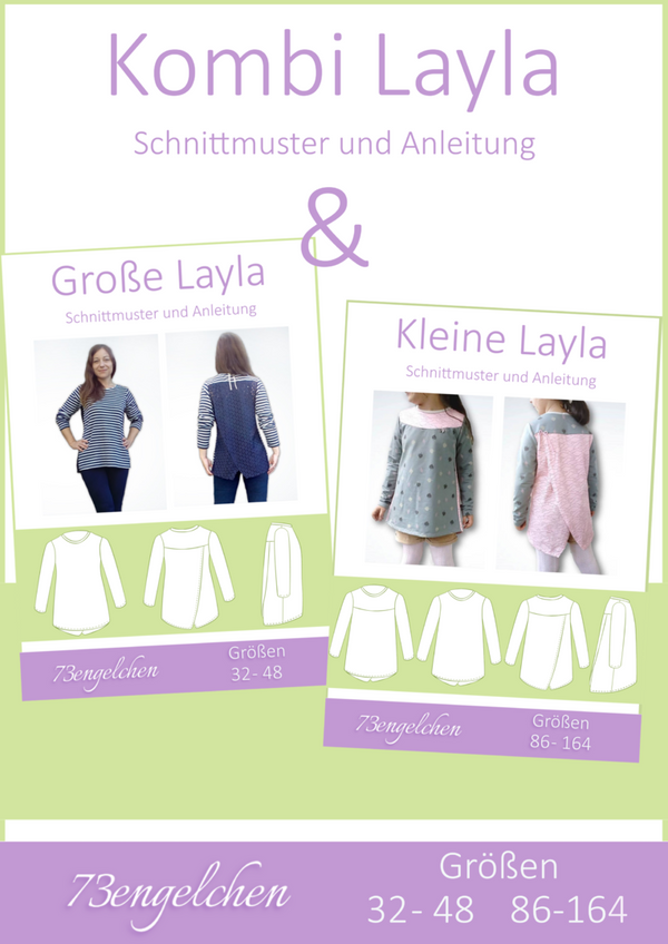 Kombi-eBook - "Große & Kleine Layla" - Wickelshirt - 73engelchen