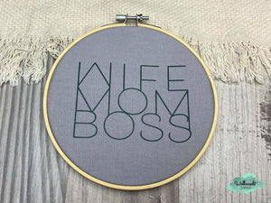 Plotterdatei - "Wife Mom Boss" - Khanysha