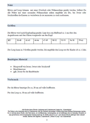 eBook - "Mütze & Loop" - Set - Schneiderline